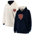 Navy White Reversible Sherpa Hoodie B963