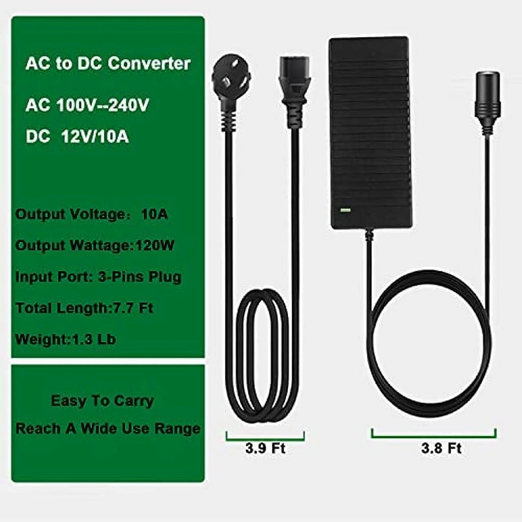 AC-DC Converter AC-100V/240V to DC-12V 10A 120W Car Cigarette Lighter Socket Power Adapter W127527