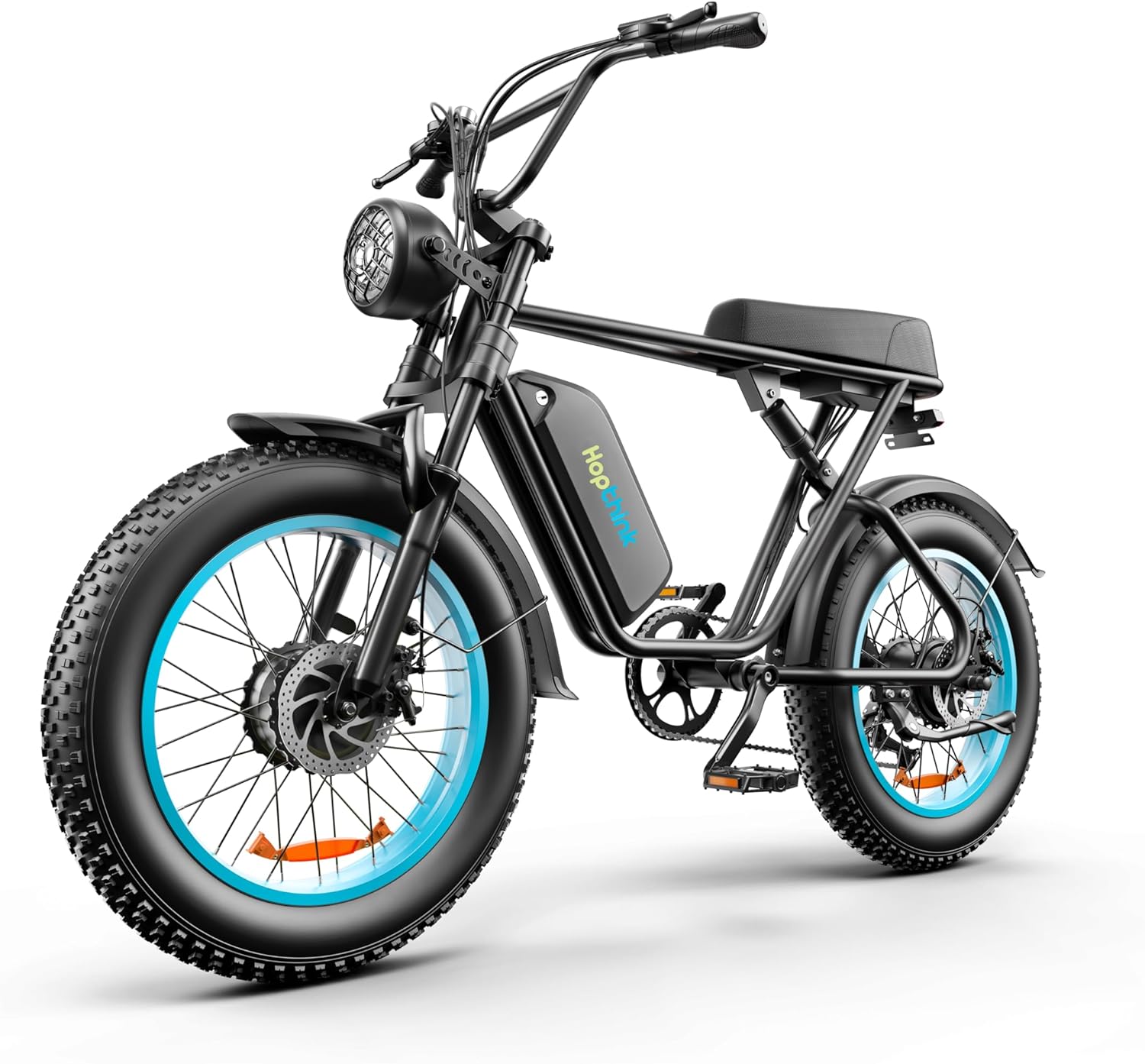 Blue 20" Fat Tire Dual Motor Electric Bike with Full Suspension & Hydraulic Disc Brake G985102