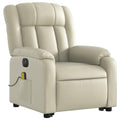 Gray Faux Leather Electric Massage Recliner Chair with Power Lift and Reclining Functions L1699