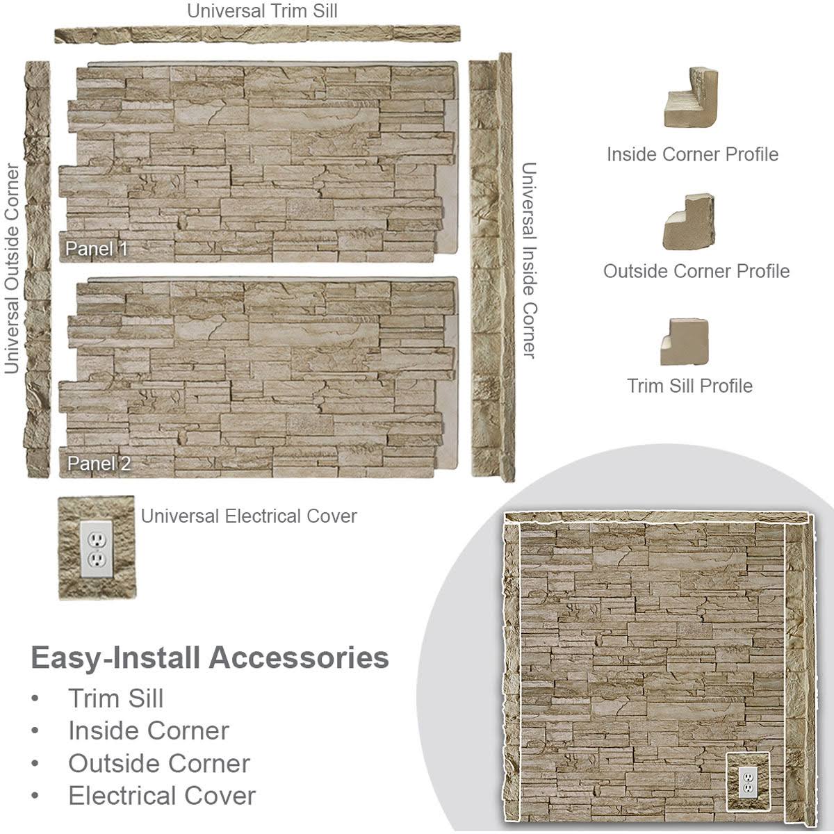 Sandstone Faux Stone Siding Panel A749780