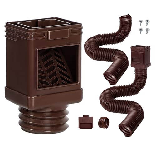 2 Pack Flexible Downspout Extension with Leaf Filter C920959
