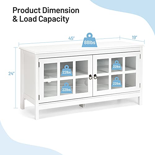 Black Wood TV Stand with 2 Doors X692
