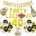 50th Birthday Decorations Gold Glitter Banner Cake Topper Balloon S9696