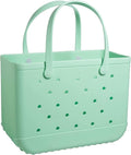 Lake Green Medium Waterproof EVA Beach Tote Bag O332