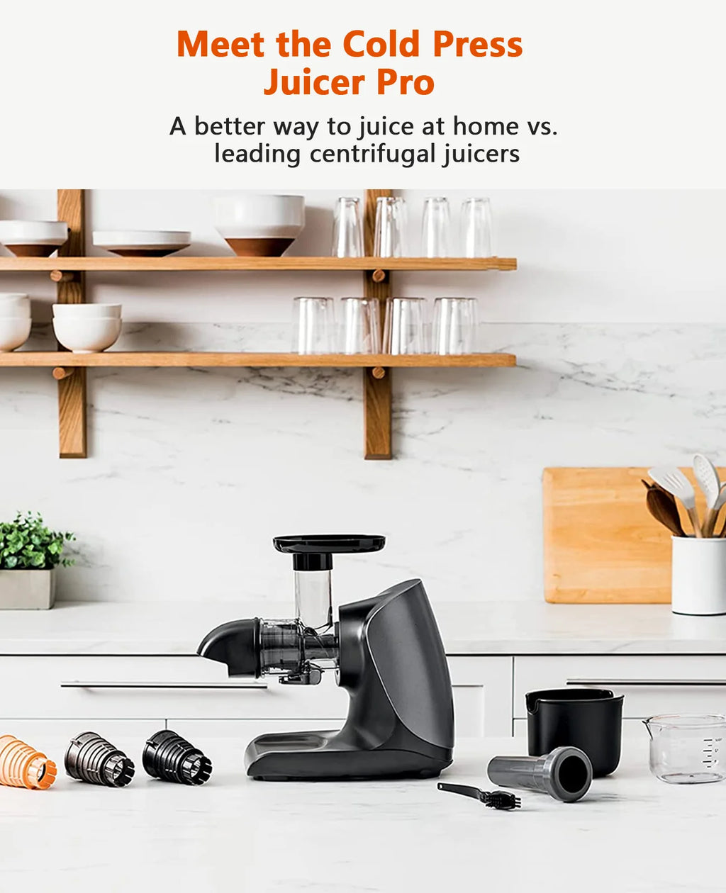 Cold Press Slow Juicer with Total Pulp Control (Black) B91145