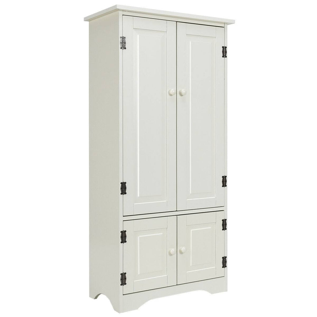 White Adjustable Shelves Storage Cabinet T111264