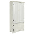 White Adjustable Shelves Storage Cabinet T111264