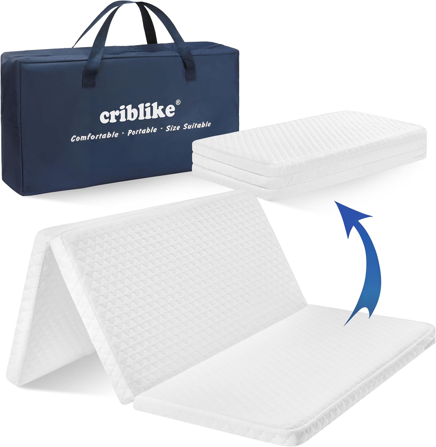 38’’x26’’ Waterproof Portable Crib Mattress Topper J33120