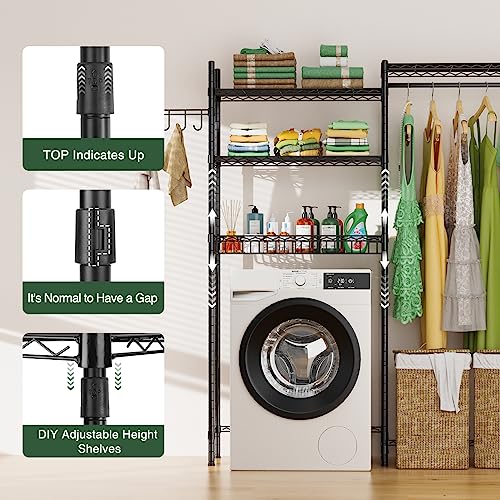 2 Tiers Adjustable Height Clothes Drying Rack J527