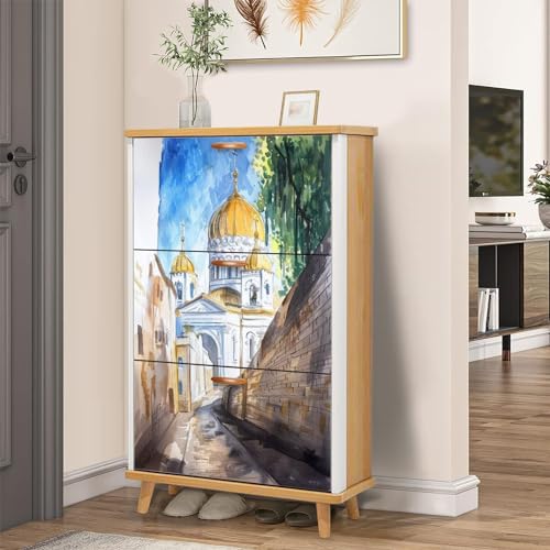3 Drawer Shoe Cabinet Wood A263