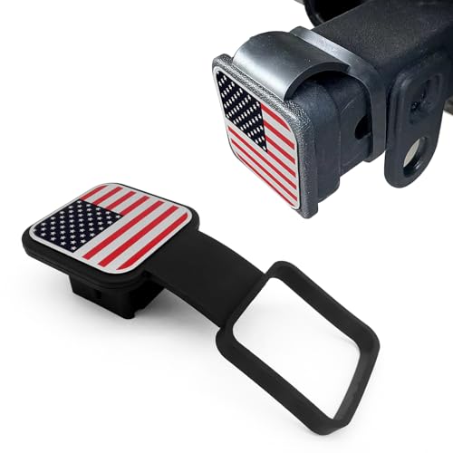 American Flag Red Trailer Hitch Dust Plug I73108