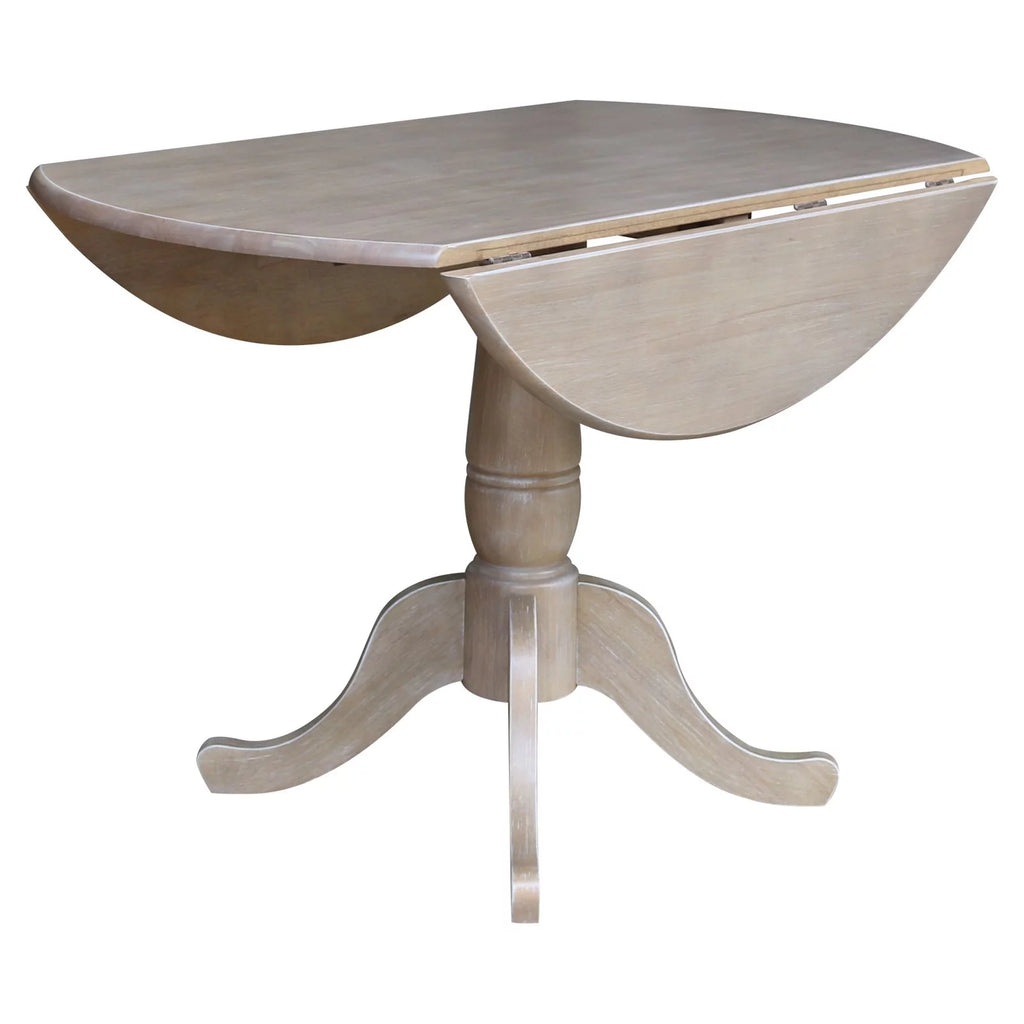 42" Round Dual Drop Leaf Pedestal Table W3416
