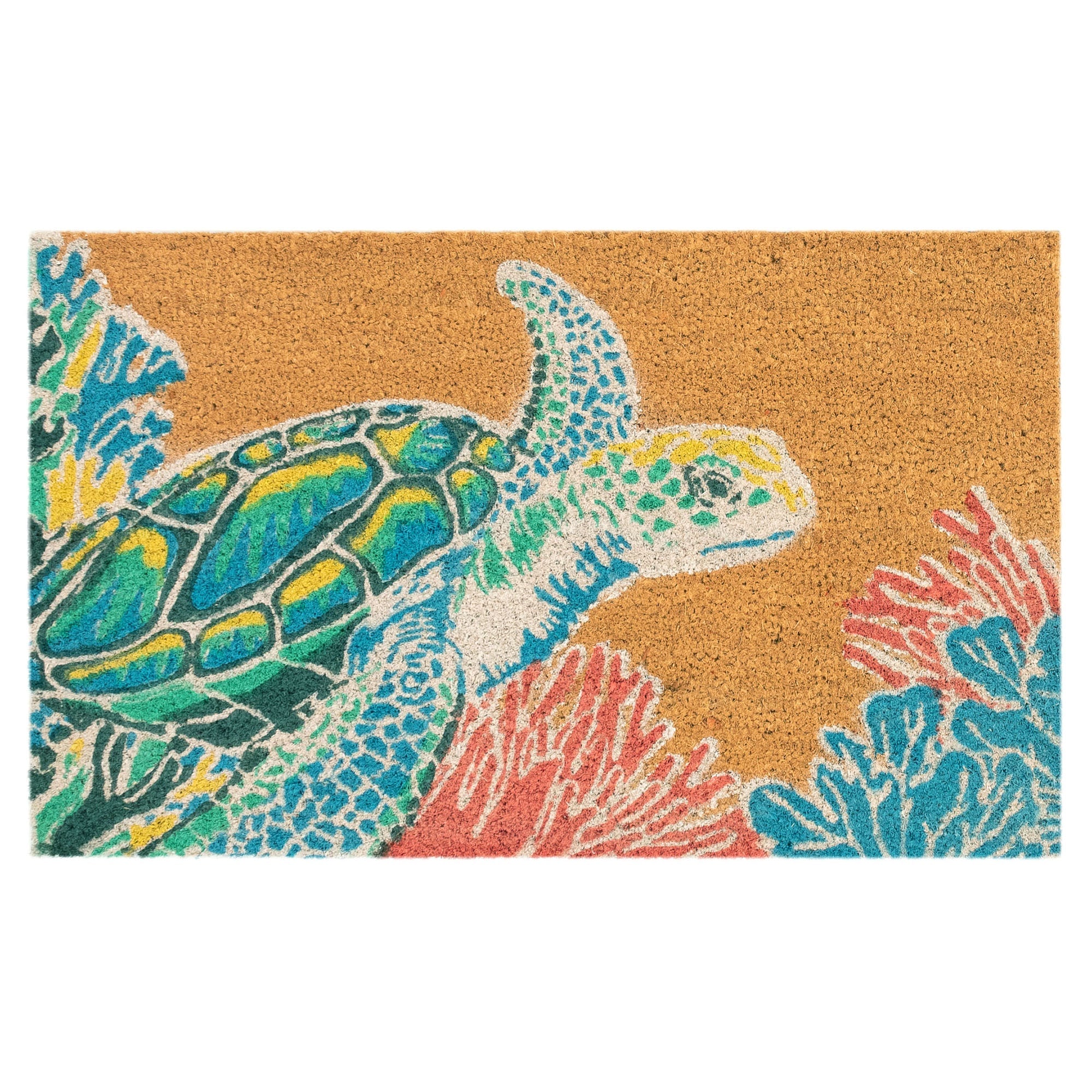 Natura Seaturtle Coir Doormat with Non-Slip Backing