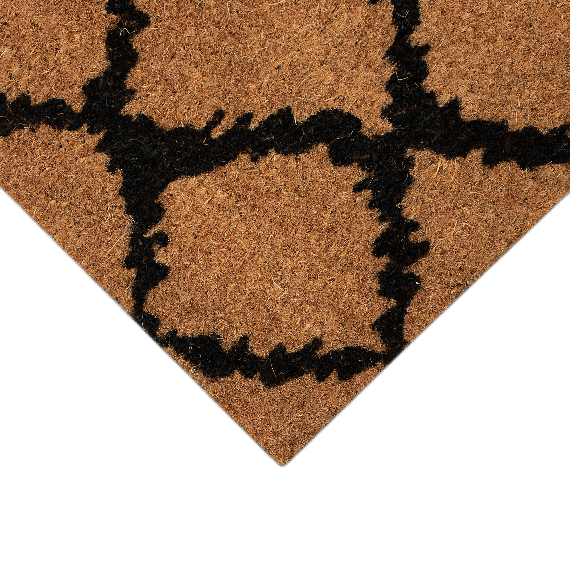 Natura Ikat Lattice Coir Doormat with Non-Skid Backing
