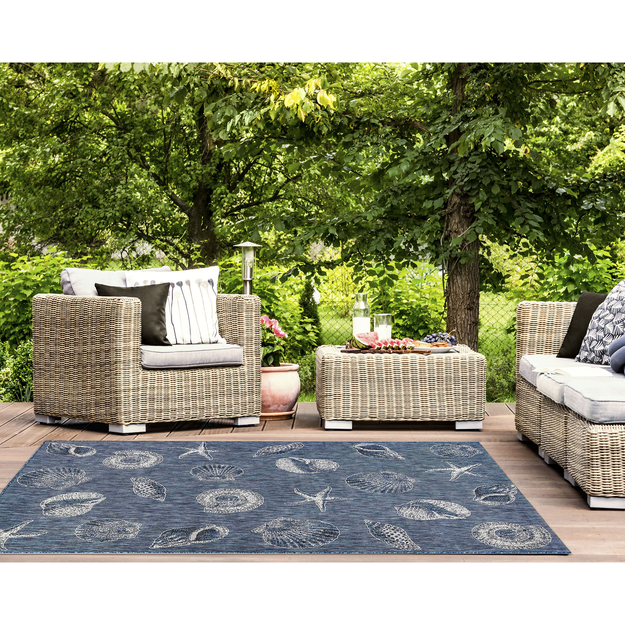 Carmel Shells Indoor Outdoor Area Rug