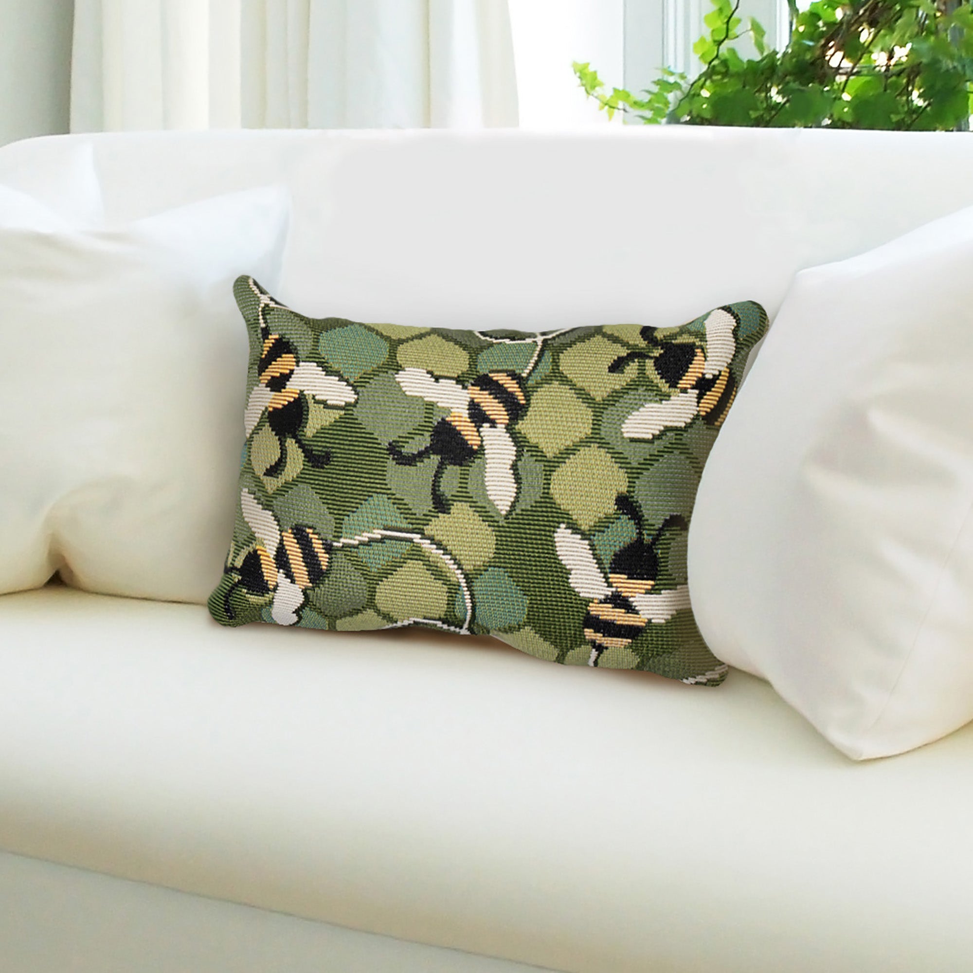 Marina Bee Free Indoor Outdoor Throw Pillow