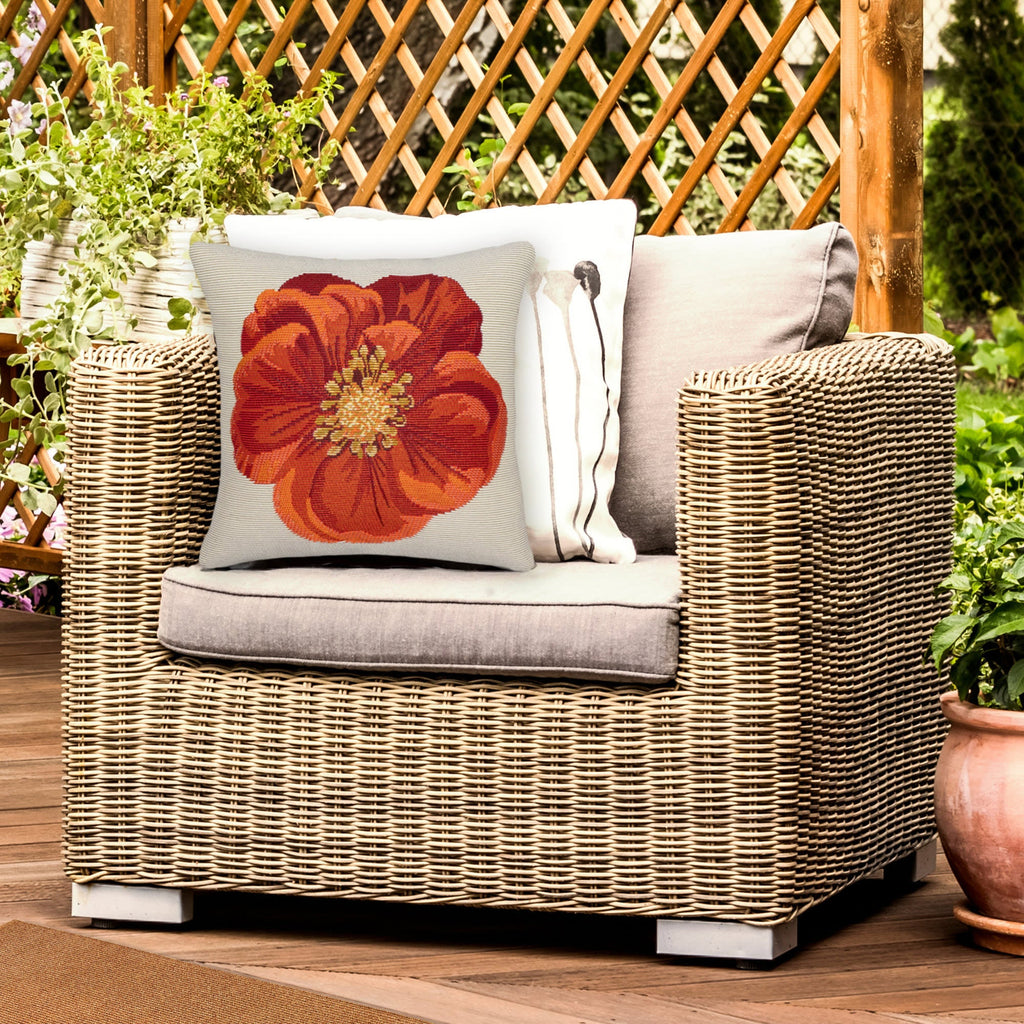 Marina Flower Indoor Outdoor Pillow