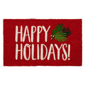 Natura Happy Holidays Holly Coir Doormat with Non-Slip Backing