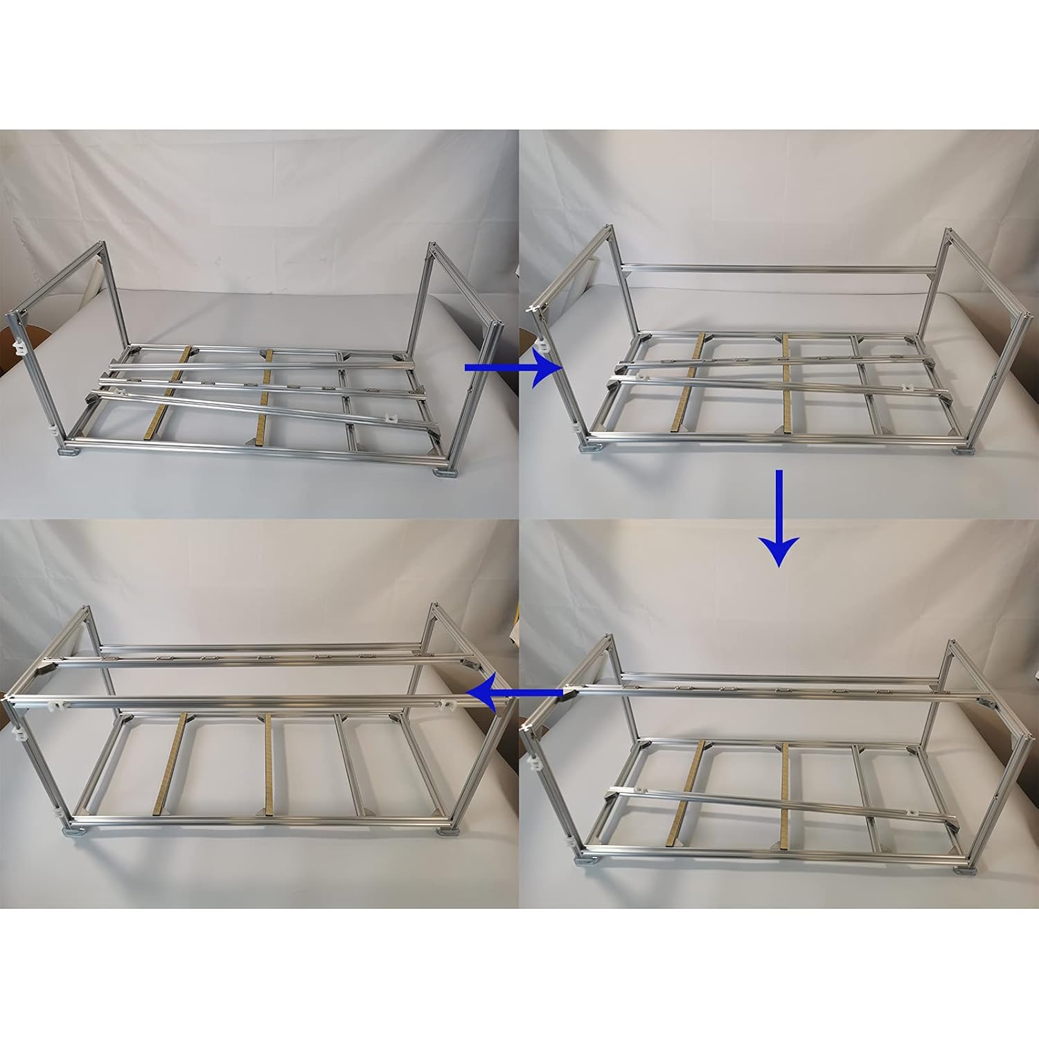 8 GPU Aluminum Mining Rig Open Air Frame Case K411