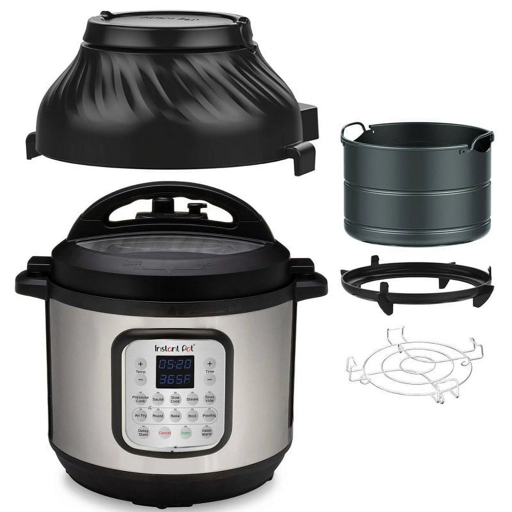 6qt Electric Pressure Cooker with Air Fryer Lid B610558