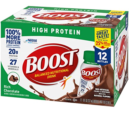Rich Chocolate 8 FL OZ Bottles 12 CT Protein Nutritional Drink U79753