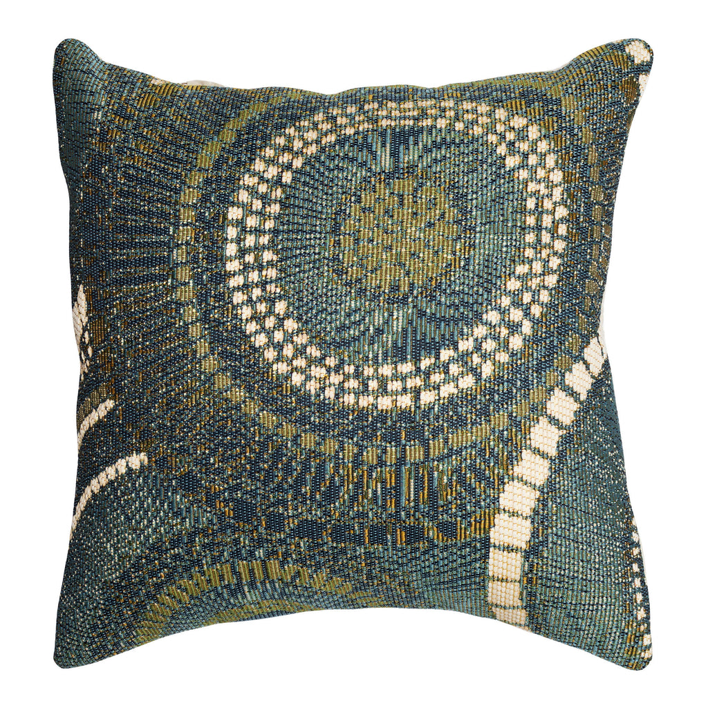 Marina Circles Indoor Outdoor Throw Pillow