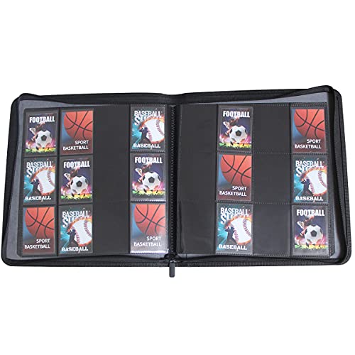 12-Pocket Black Double-Sided Trading Card Album, 480 Pockets W791802