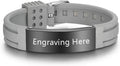 9 Inches Silicone Medical Alert Bracelets E40105
