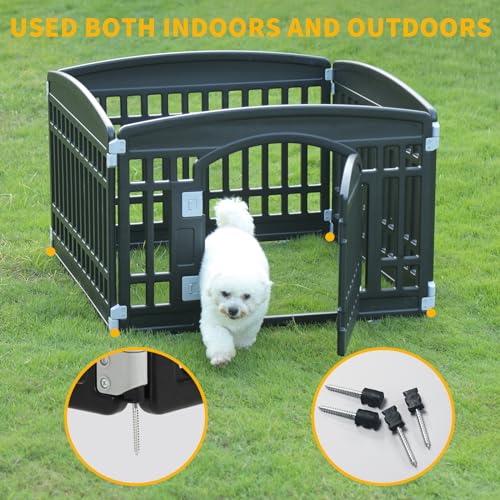 White 6 Panel Plastic Pet Playpen C868187