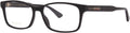 Black Plastic Rectangle Eyeglasses 55mm X4304