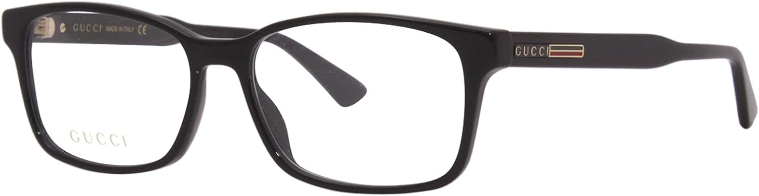 Black Plastic Rectangle Eyeglasses 55mm X4304