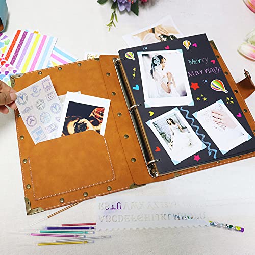 Leather Scrapbook Album 10.8"x8.6" 60 Pages M172044