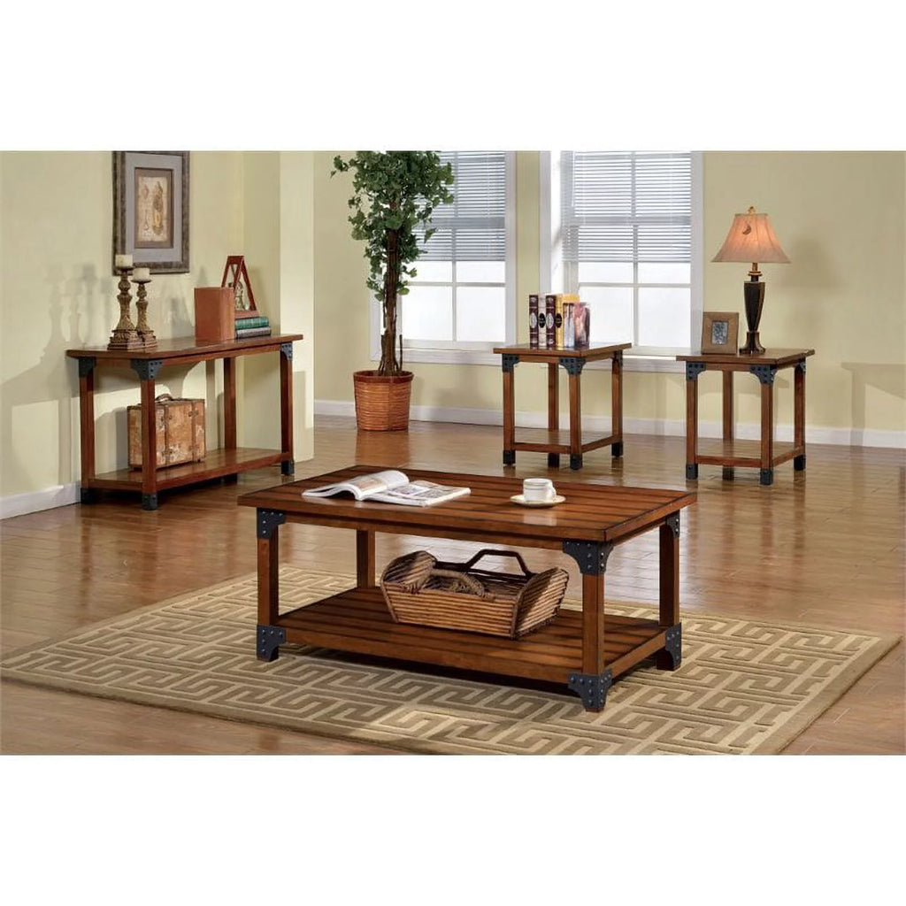 3 Piece Coffee Table Set in Antique Oak R12589