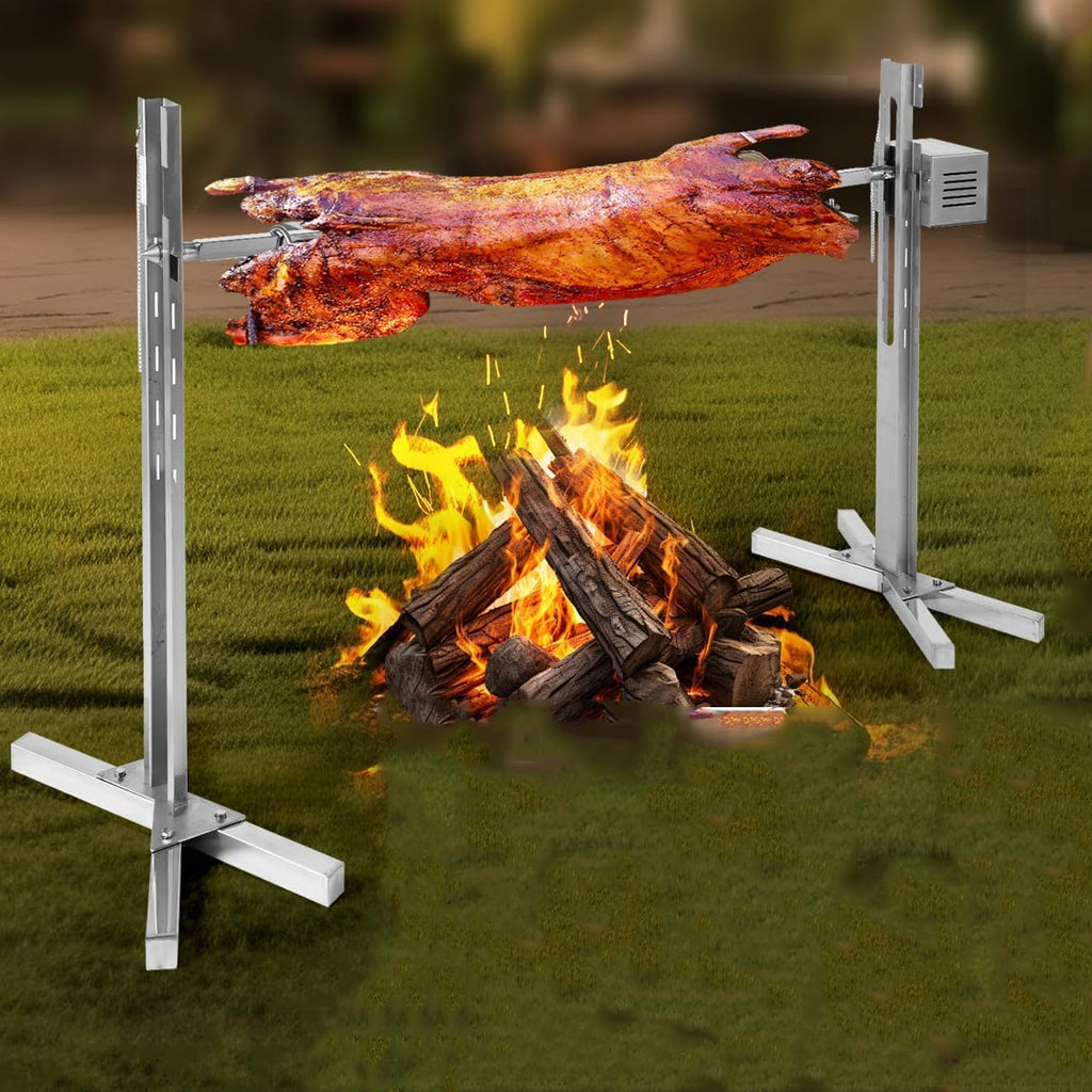 53" Electric Rotisserie Grill with Adjustable Height Stainless Steel J78122