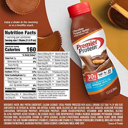 Café Latte Protein Shake 30g Protein 1g Sugar 11.5 fl oz 12 Pack A644