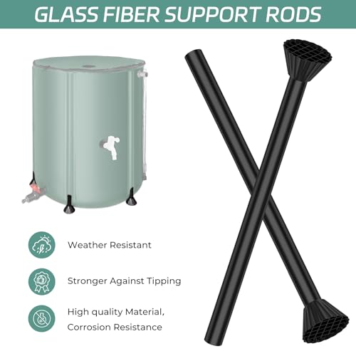 Black 53 Gallon Rain Barrel with Filter Two Spigots and Overflow Kit O95231