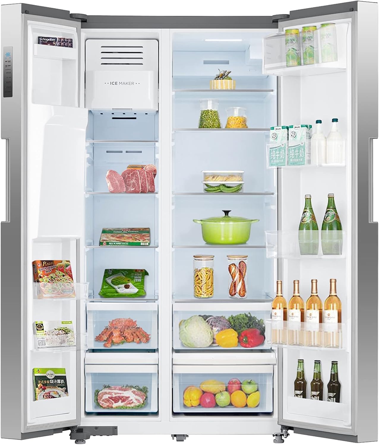 26.3 Cu. Ft Stainless Steel French Door Refrigerator with Auto Ice Maker and Water Dispenser H563860