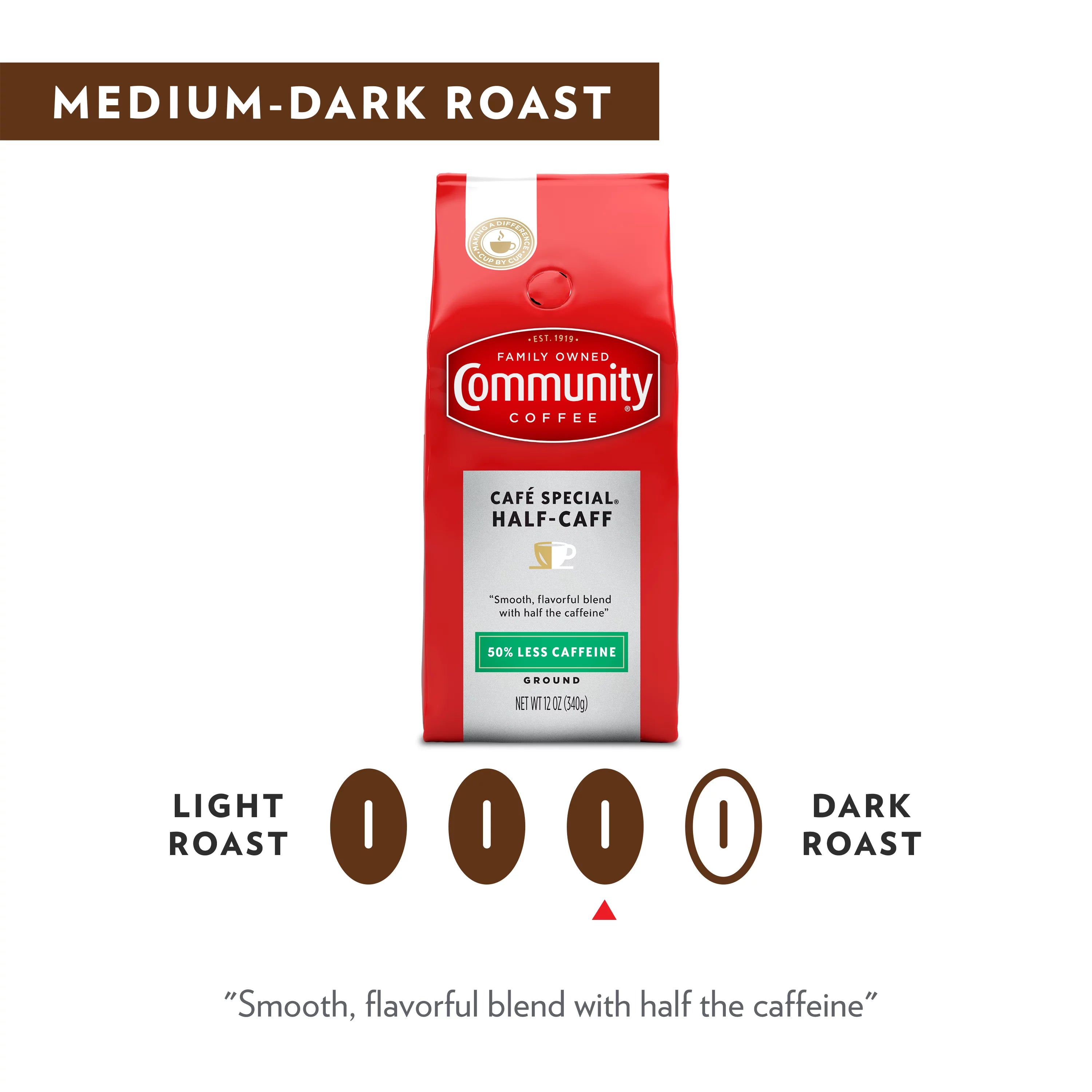 Half-Caff 32 Ounce Bag Coffee T652