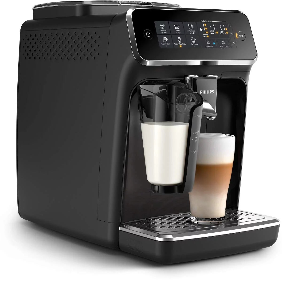 Black Fully Automatic Espresso Machine with LatteGo X6004