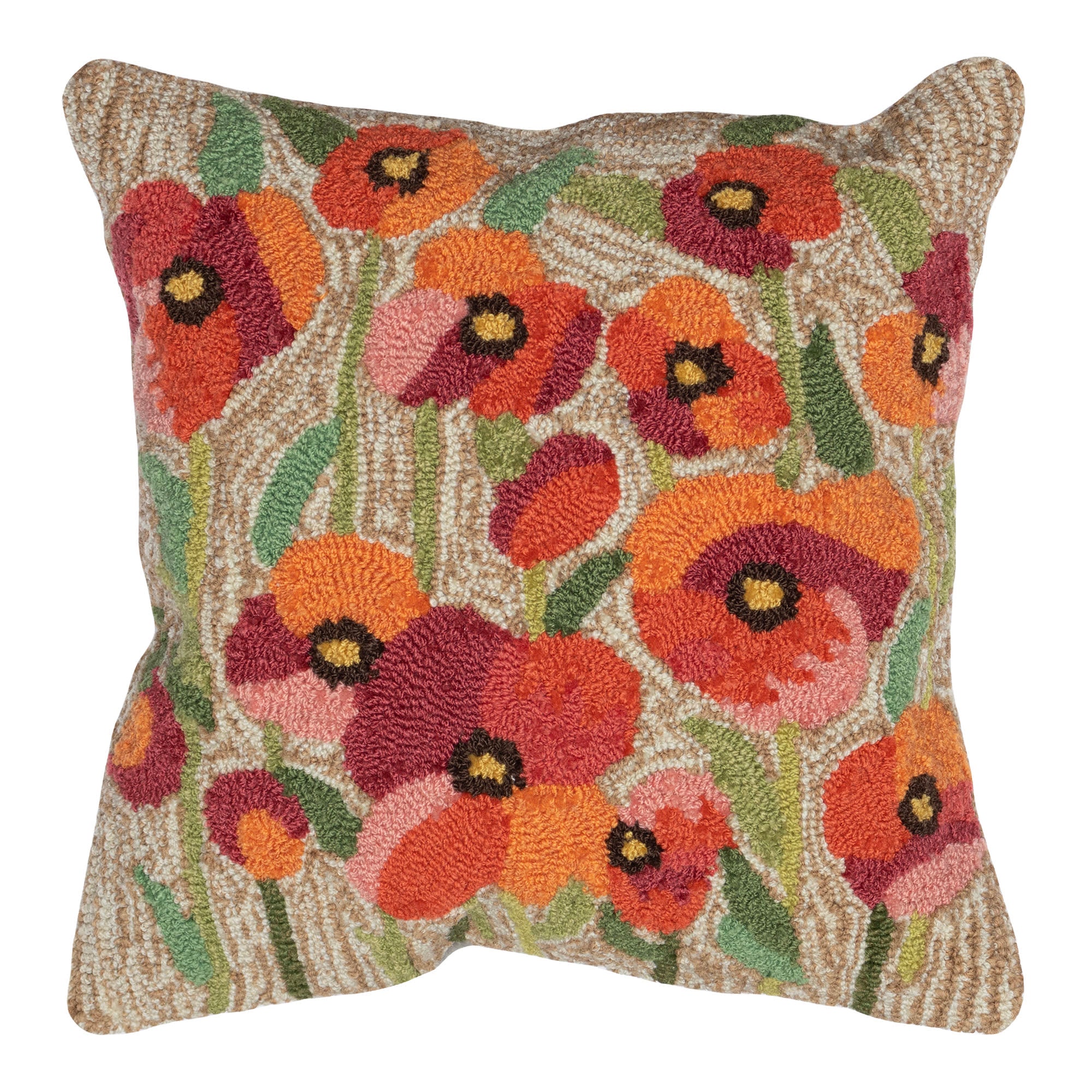 Frontporch Poppies Indoor Outdoor Throw Pillow