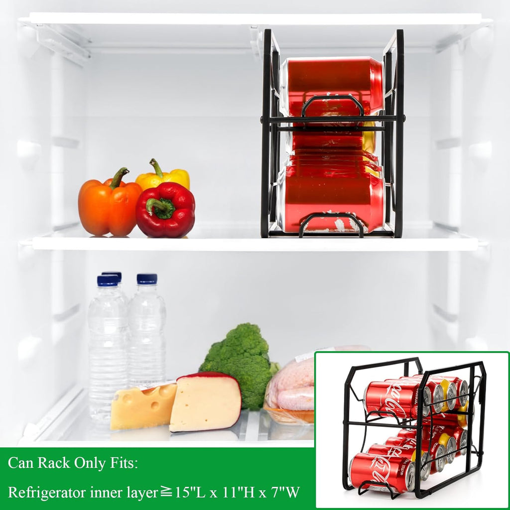 Black Stackable Can Rack Organizer O6030