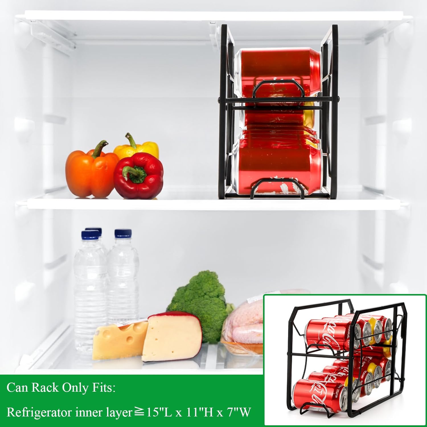 Black Stackable Can Rack Organizer O6030