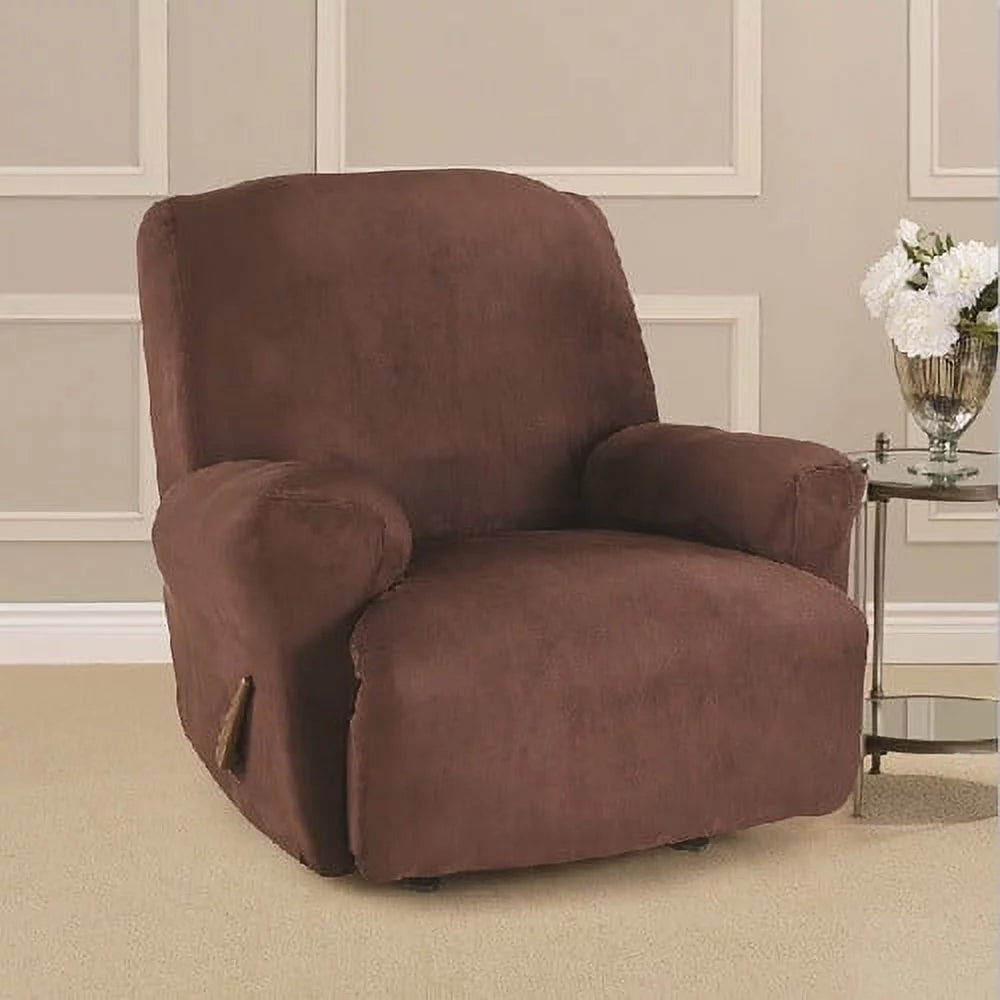 Heavyweight Stretch Suede Recliner Slipcover T715