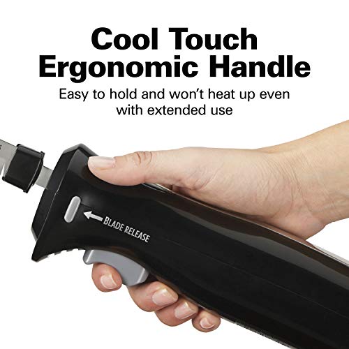 Black Electric Carving Knife with Storage Case and Serving Fork H101259