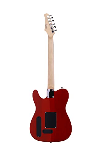 Trans Red Hollow Semi-Acoustic Electric Guitar Y505