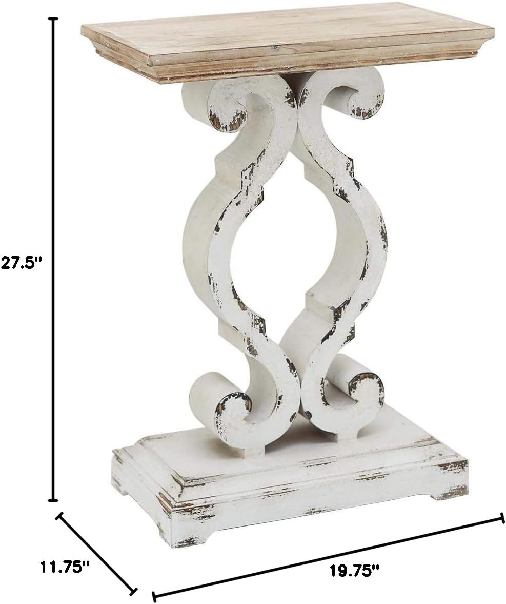 Rustic Wood Rectangle End Table N11620
