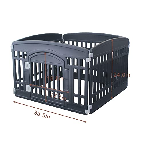 White 6 Panel Plastic Pet Playpen C868187