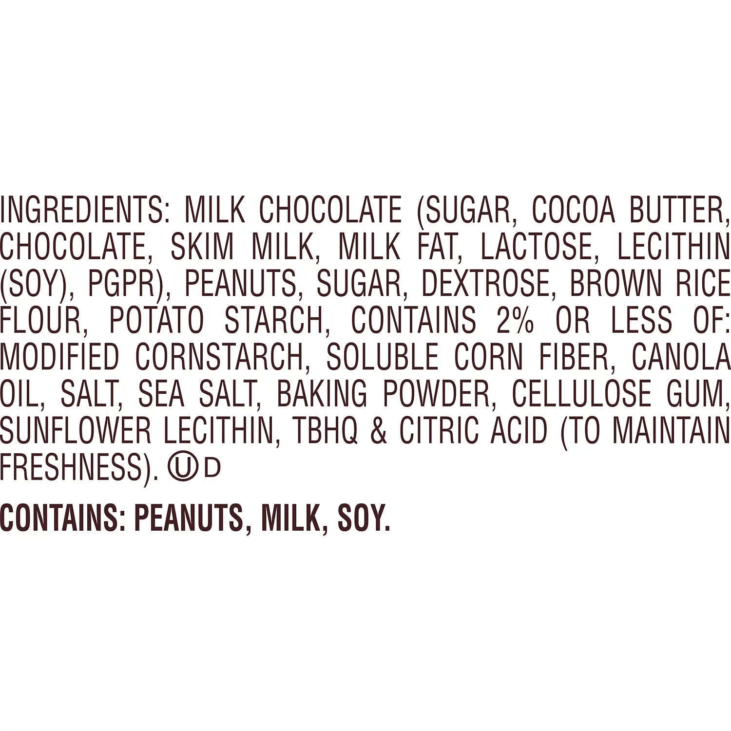 Milk Chocolate Peanut Butter Cups Candy, 1.3 oz, 16 Count P1199