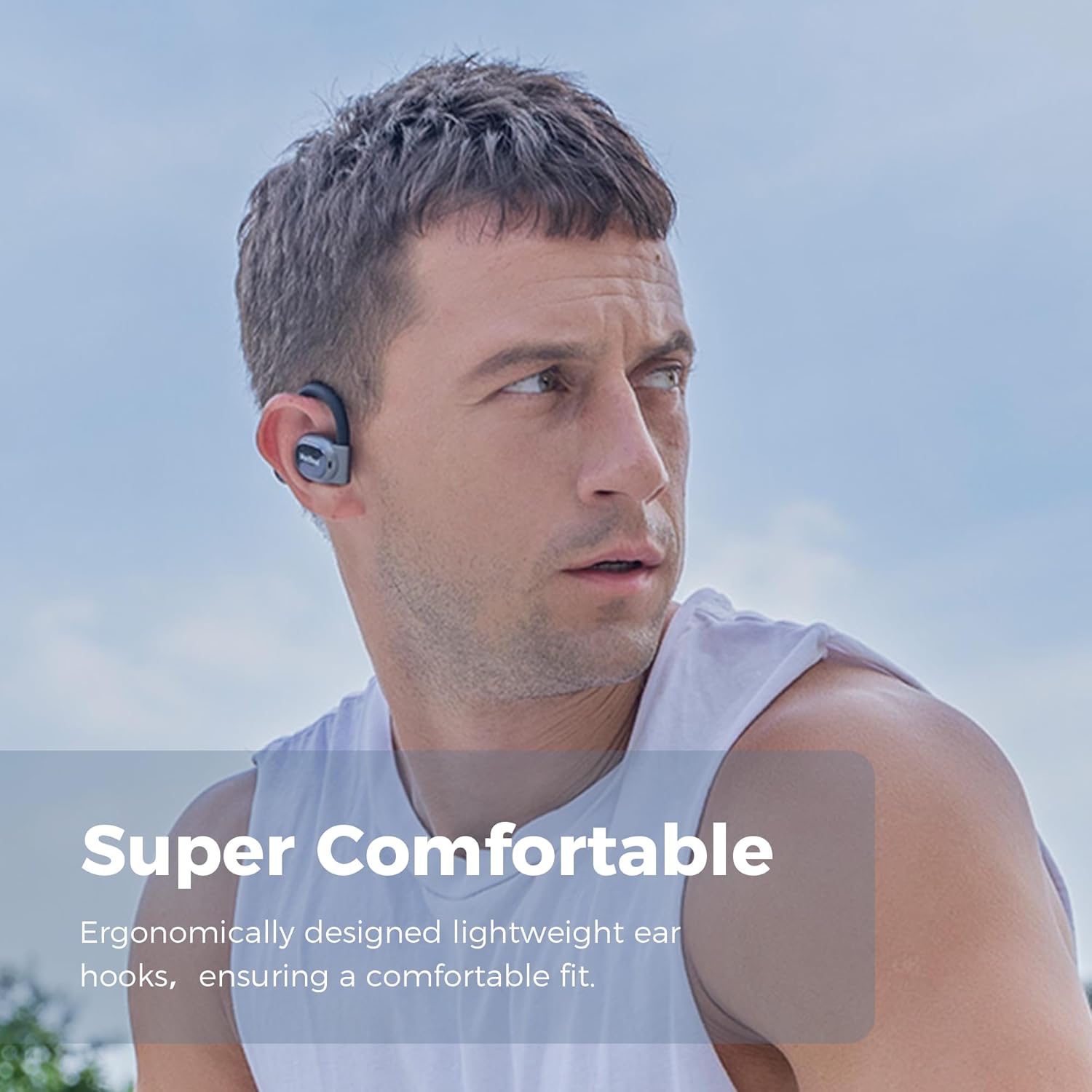Open Ear Wireless Bluetooth Headphones with 2 Microphone, 55H Play Time S10920